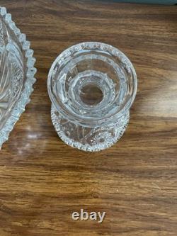 1910 Cambridge Glass #2351 Punch Bowl + Pedestal Stand, Near Cut