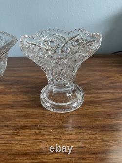 1910 Cambridge Glass #2351 Punch Bowl + Pedestal Stand, Near Cut