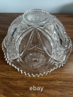 1910 Cambridge Glass #2351 Punch Bowl + Pedestal Stand, Near Cut