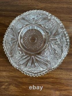 1910 Cambridge Glass #2351 Punch Bowl + Pedestal Stand, Near Cut