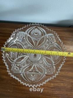 1910 Cambridge Glass #2351 Punch Bowl + Pedestal Stand, Near Cut