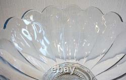 1920s American Heisey Puritan Clear (Colonial) Clear Glass Punch Bowl on Stand