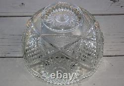 1930 Star & Diamond Duncan&Miller 40 Clear Punch Set Glass Bowl Underplate Cups