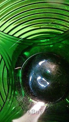 1930's Cambridge Emerald Punch Bowl Tally Ho Pattern