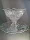1935 Vintage LE Smith Pinwheel and Stars 3 Piece Punch Bowl with Platter & Stand