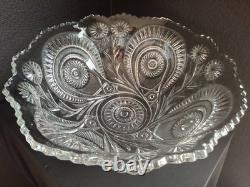 1935 Vintage LE Smith Pinwheel and Stars 3 Piece Punch Bowl with Platter & Stand