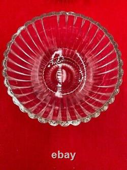 1940's JEANNETTE GLASS CLEAR PRESSED RIB PUNCH BOWL SET OF 12 IN ORIGINAL BOX