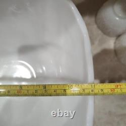 1940s Hazel Atlas Williamsport Milk Glass Punch Bowl, 14 cups, 1 Small Bowl