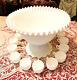 1950's WHITE HOBNAILFENTON CHARISH PUNCH SET w. 12 CUPSNO LADEL#3712-MI
