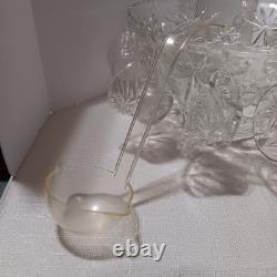 1960's Anchor Hocking (EAPC) Punch Bowl, Ladle, 12 Cups/11 Hangers, original