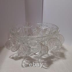 1960's Anchor Hocking (EAPC) Punch Bowl, Ladle, 12 Cups/11 Hangers, original