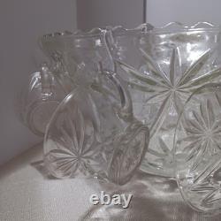 1960's Anchor Hocking (EAPC) Punch Bowl, Ladle, 12 Cups/11 Hangers, original