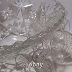 1960's Anchor Hocking (EAPC) Punch Bowl, Ladle, 12 Cups/11 Hangers, original