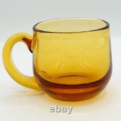 1960s Italian Blown Glass Punch Bowl Set Honey Amber Tole Metal Grape Vine Stand