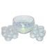 1963 Elegant Vintage West Virginia Glass Iridescent Punch Bowl And 12 Cup Set