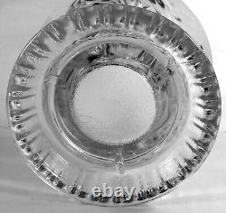 1980s LE Smith Clear Crystal Glass McKee Aztec 13d Punch Bowl Set 12 Cups