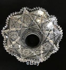 19th Century Libbey Colonna American Brilliant Cut Glass Punch Bowl