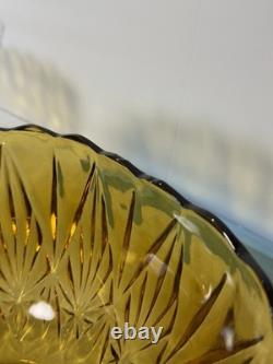 2 Hazel Atlas Amber Punch Bowls 24 Hazel Atlas Amber Cups 26 Peice Set Vintage