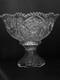 2 Pc. Imperial Glass Whirling Star Clear Punch Bowl No Cups
