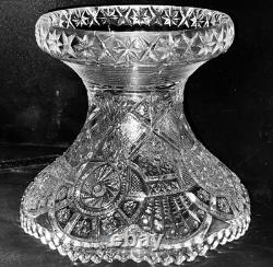 2 Pc. Imperial Glass Whirling Star Clear Punch Bowl No Cups