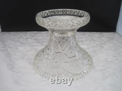 2 Pc. Imperial Glass Whirling Star or Pin Wheel Clear Punch Bowl No Cups