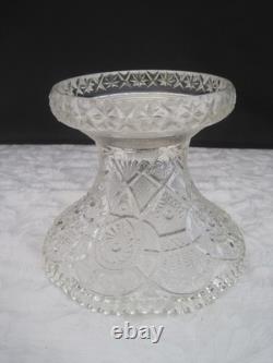 2 Pc. Imperial Glass Whirling Star or Pin Wheel Clear Punch Bowl No Cups
