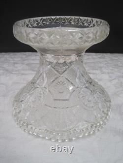 2 Pc. Imperial Glass Whirling Star or Pin Wheel Clear Punch Bowl No Cups