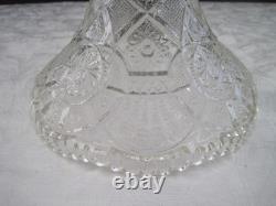 2 Pc. Imperial Glass Whirling Star or Pin Wheel Clear Punch Bowl No Cups