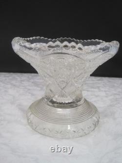 2 Pc. Imperial Glass Whirling Star or Pin Wheel Clear Punch Bowl No Cups