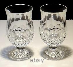 2 Waterford Crystal Colleen Footed Punch Cup Juice Glasses 5 1/4 Tall