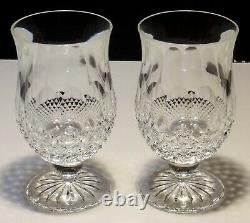 2 Waterford Crystal Colleen Footed Punch Cup Juice Glasses 5 1/4 Tall