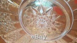 20 1/2 L. E. Smith Elegant Glass Colonial Punch Bowl Under Plate Torte Platter