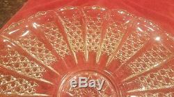 20 1/2 L. E. Smith Elegant Glass Colonial Punch Bowl Under Plate Torte Platter