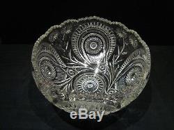 21 Piece L E Smith Glass Clear Pinwheel & Star Slewed Horseshoe Punch Bowl Set