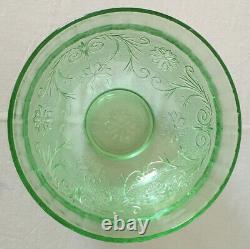 26-piece Tiara SANDWICH punch bowl set in Chantilly Green Indiana Glass