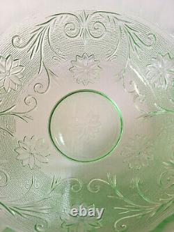 26-piece Tiara SANDWICH punch bowl set in Chantilly Green Indiana Glass