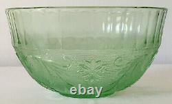 26-piece Tiara SANDWICH punch bowl set in Chantilly Green Indiana Glass