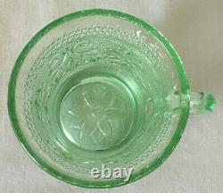 26-piece Tiara SANDWICH punch bowl set in Chantilly Green Indiana Glass