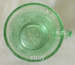 26-piece Tiara SANDWICH punch bowl set in Chantilly Green Indiana Glass