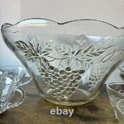 27 Piece Vintage Design Punch Set Anchorglass Anchor Hocking Glass Original Box