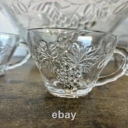 27 Piece Vintage Design Punch Set Anchorglass Anchor Hocking Glass Original Box