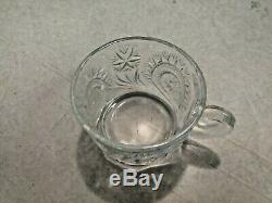 27 pc Vintage Imperial Glass Whirling Star of David Pedestal Punch Bowl Set NICE