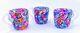 3 Millefiori Murano Mini Punch Bowl Cups Glass RARE Italy Set of 3 Beautiful Vtg