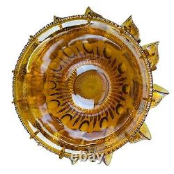 30 pc VTG Indiana Carnaval Gold GlassGrape Harvest Punch Bowl Cups Hooks & Ladle