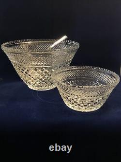 39 Pc Punch Bowl Set 12 Cups & 12 Sherbet Cups Anchor Hocking Diamond Pt Wexford