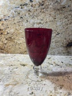 74 Vintage Duncan Miller Ruby Red/Anchor Hocking Royal Ruby Drinkware &Plate Set