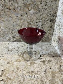 74 Vintage Duncan Miller Ruby Red/Anchor Hocking Royal Ruby Drinkware &Plate Set