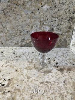 74 Vintage Duncan Miller Ruby Red/Anchor Hocking Royal Ruby Drinkware &Plate Set