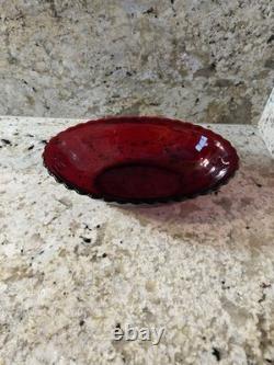 74 Vintage Duncan Miller Ruby Red/Anchor Hocking Royal Ruby Drinkware &Plate Set