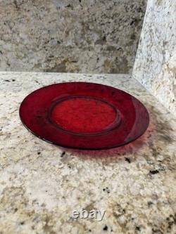 74 Vintage Duncan Miller Ruby Red/Anchor Hocking Royal Ruby Drinkware &Plate Set